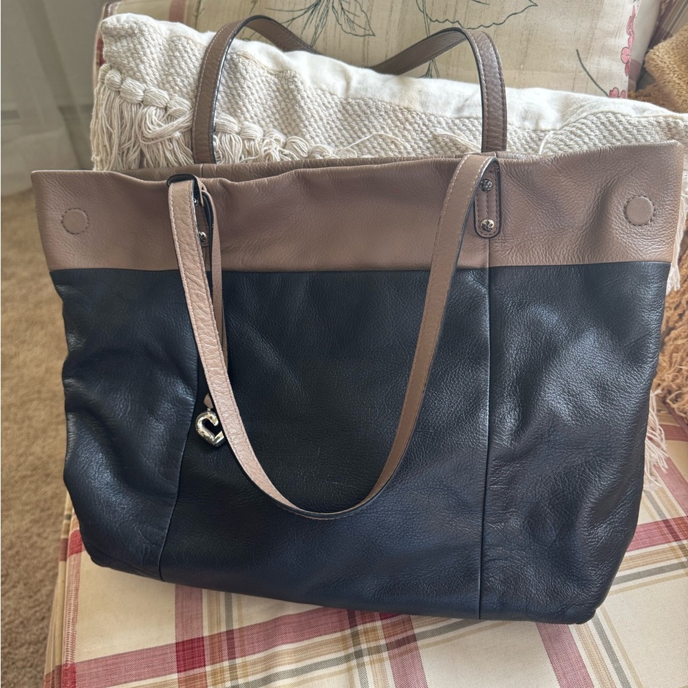 BRIGHTON “KLEE” leather color block  tote/shoulder purse